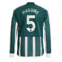 Fotballdrakt Herre Manchester United Harry Maguire #5 Bortedrakt 2023-24 Langermet